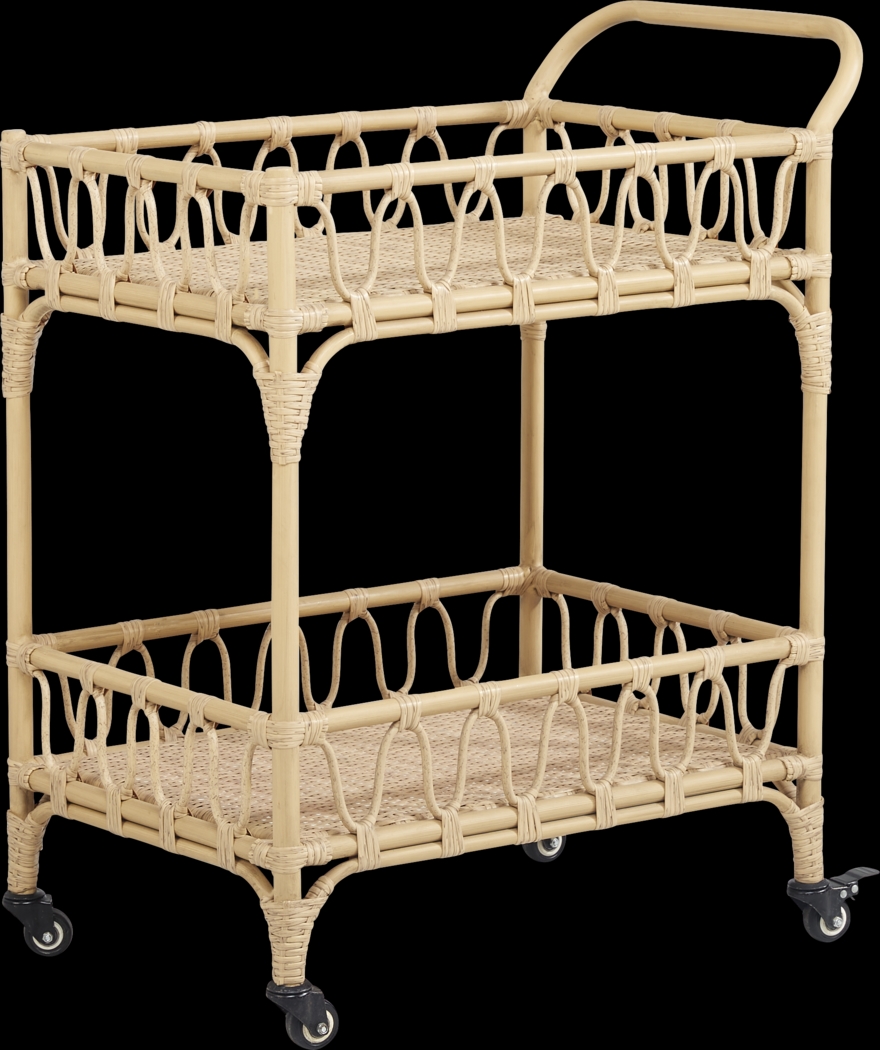 Catalina Natural Outdoor Bar Cart - Thumbnail - Image 1