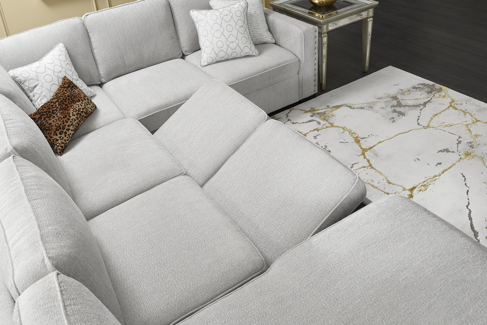 Catania Gray 6 Pc Sleeper Sectional Living Room - Thumbnail - Image 13