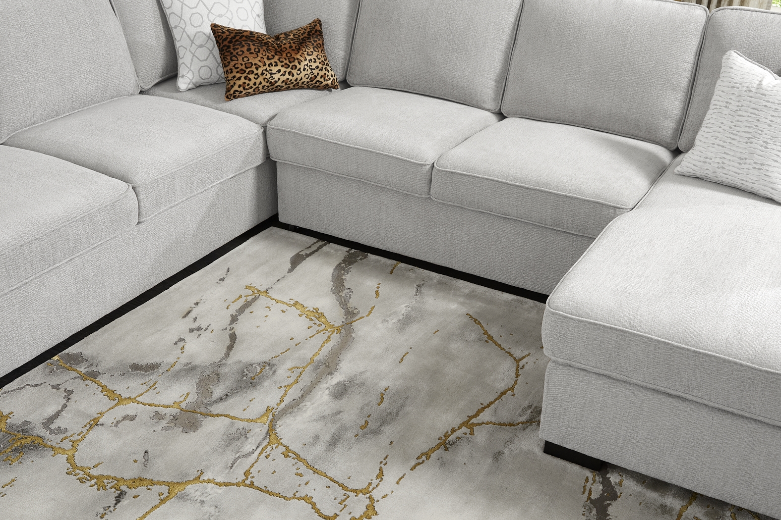 Catania Gray 6 Pc Sleeper Sectional Living Room - Thumbnail - Image 8