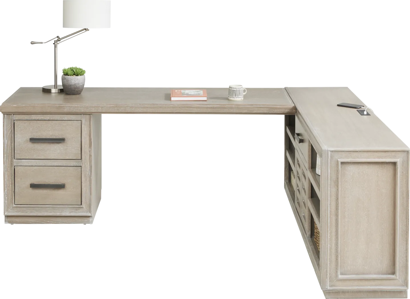 Cates Ridge Light Gray 4 Pc Desk | Rooms to Go