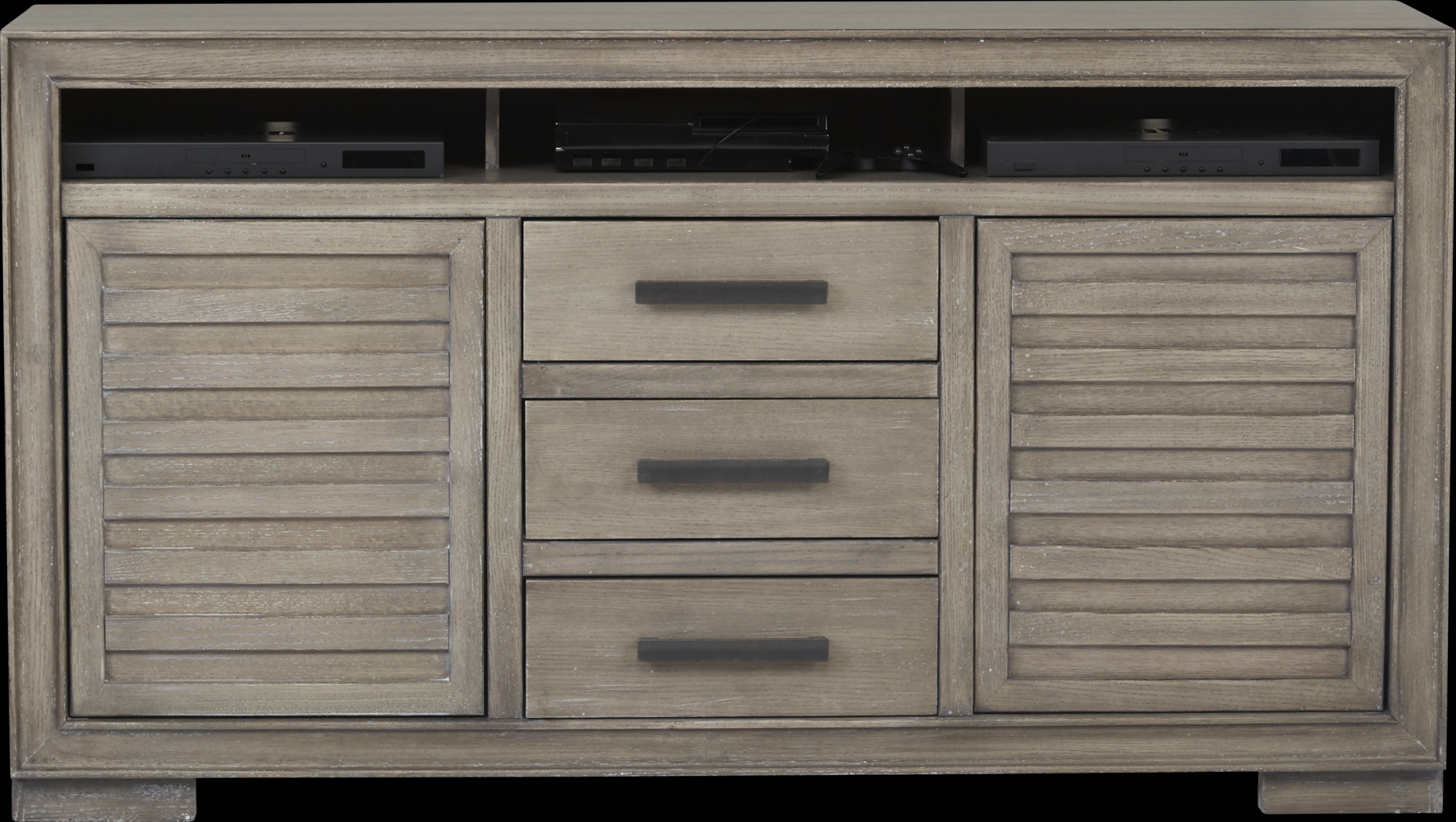 Cates Ridge Light Gray 62 in. Console - Thumbnail - Image 2