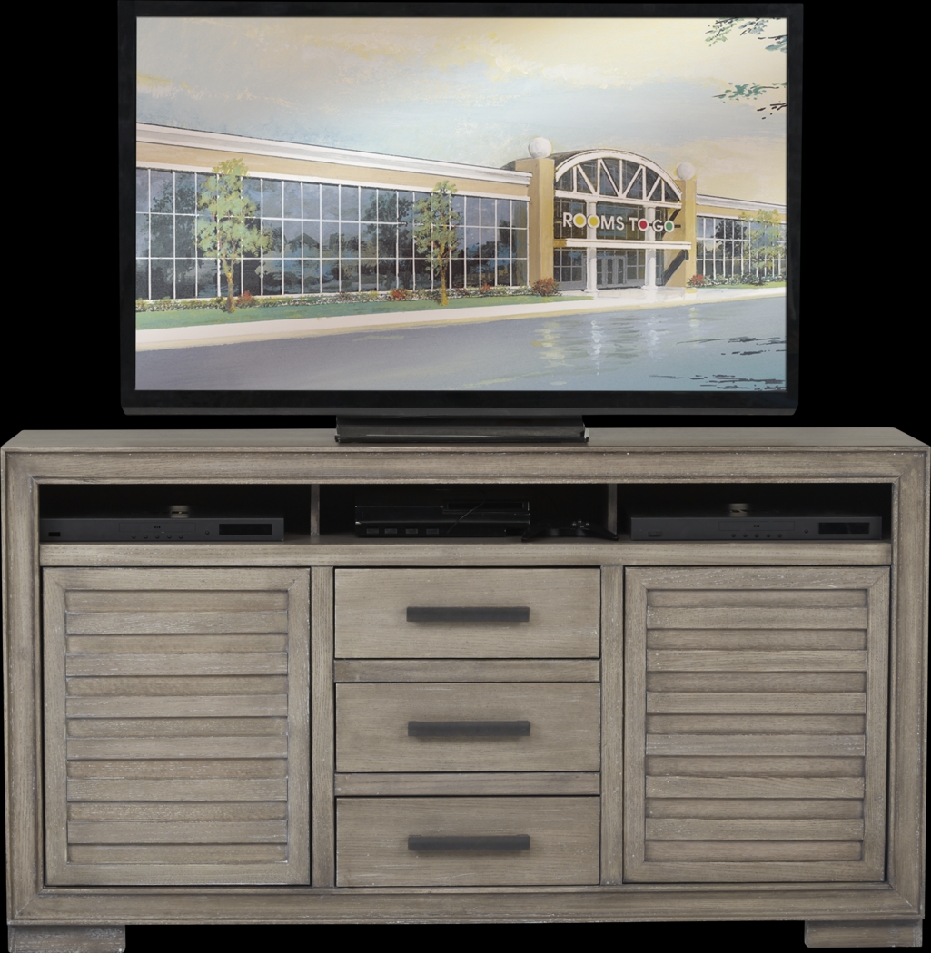 Cates Ridge Light Gray 62 in. Console - Thumbnail - Image 1