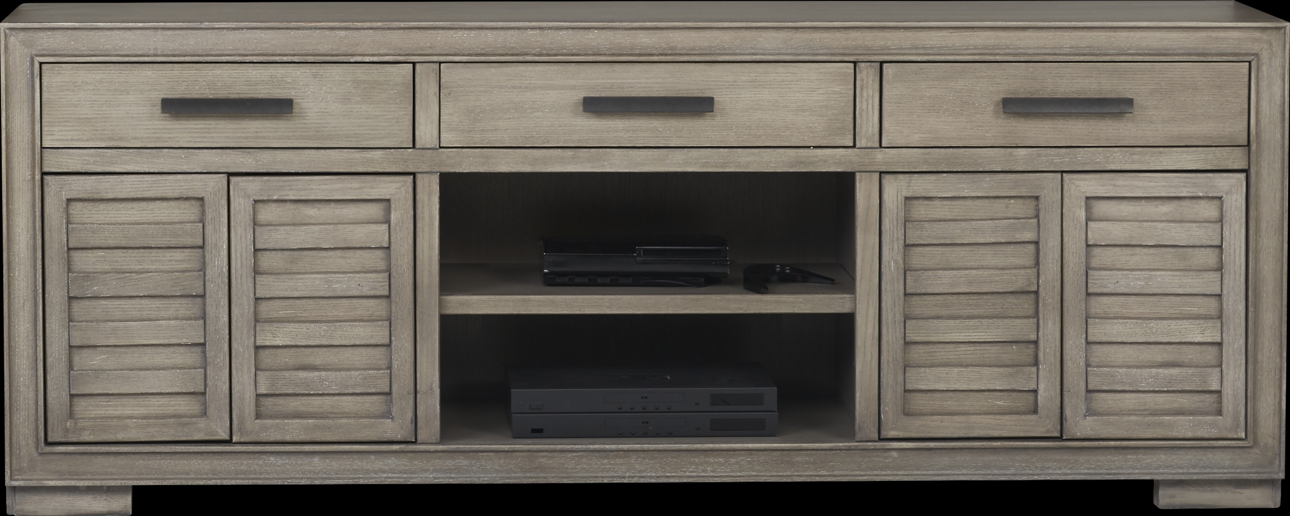 Cates Ridge Light Gray 81 in. Console - Thumbnail - Image 2