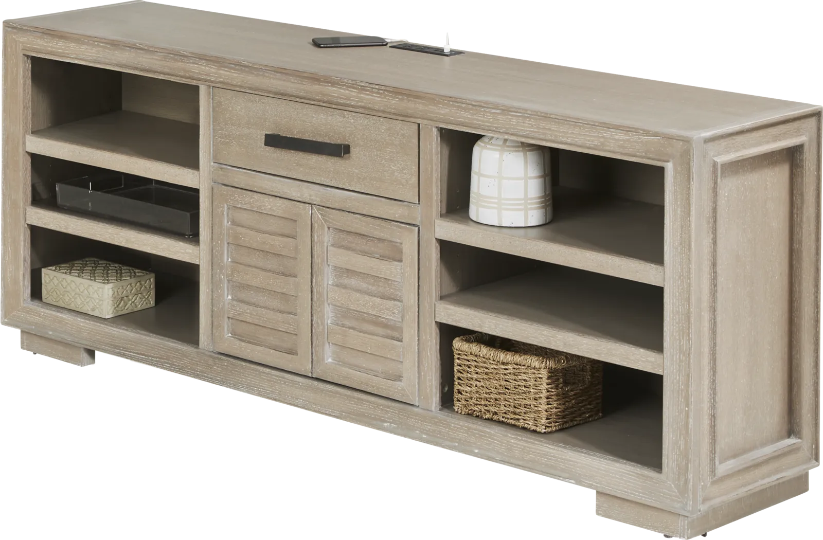 Cates Ridge Light Gray Work Station - Thumbnail - Image 1