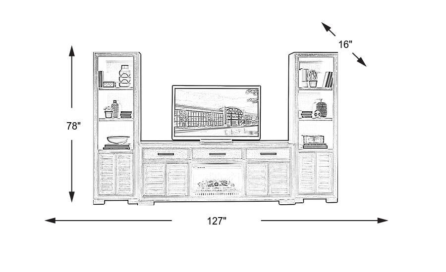 Dimension Image. Please refer to the Dimension Tab on this page for dimension details.