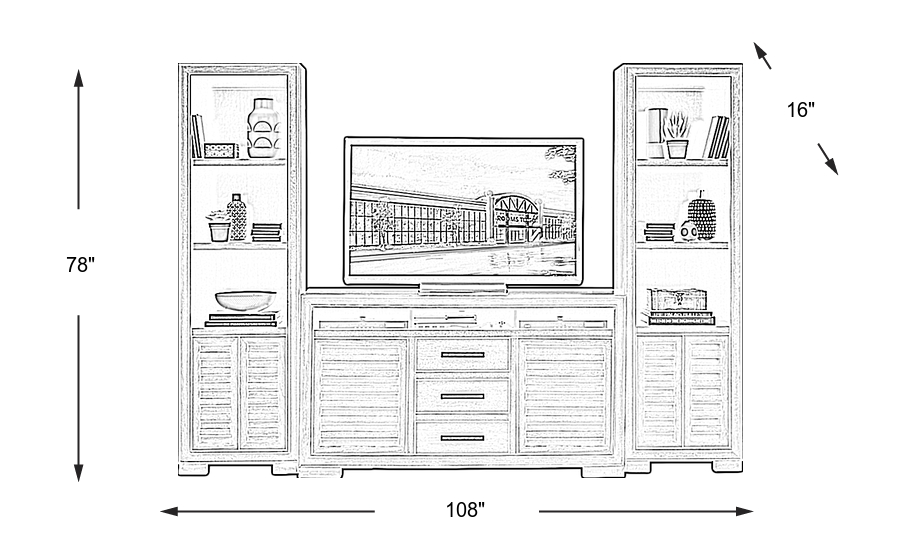 Dimension Image. Please refer to the Dimension Tab on this page for dimension details.