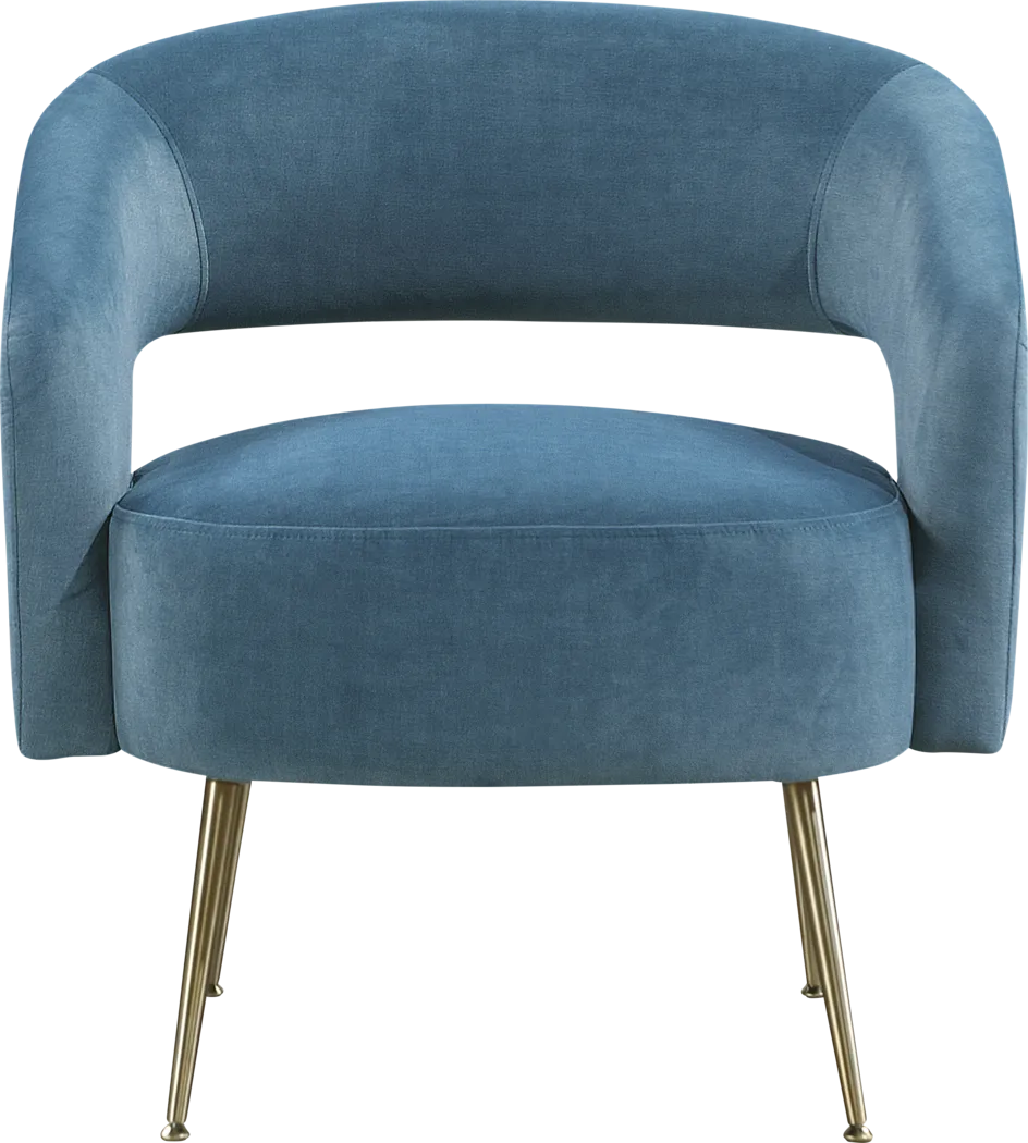 Catlea Blue Accent Chair - Thumbnail - Image 6