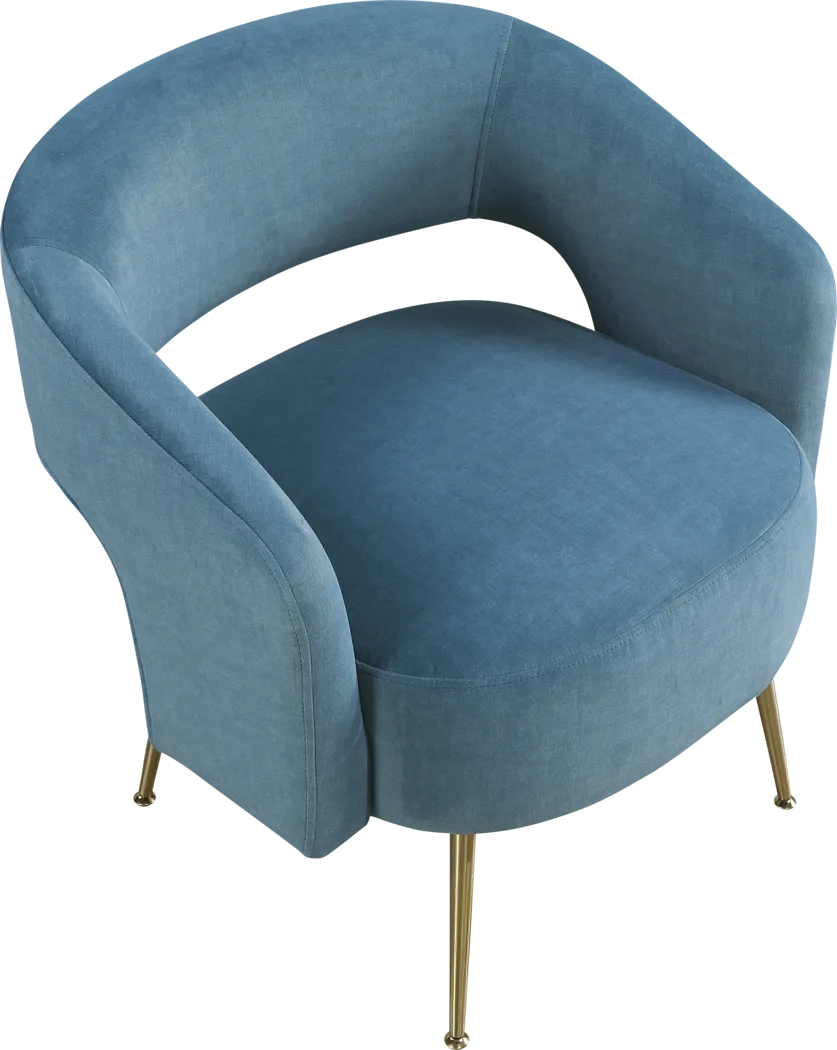 Catlea Blue Accent Chair - Thumbnail - Image 7
