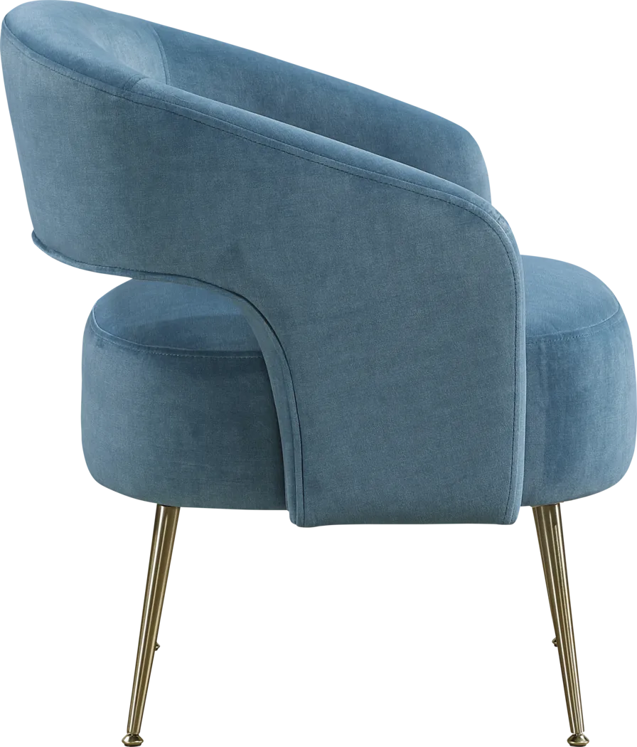 Catlea Blue Accent Chair - Thumbnail - Image 8