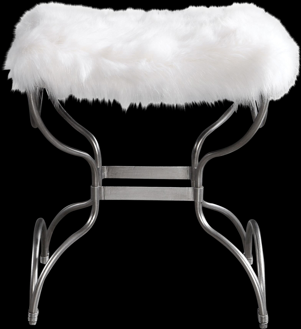 Catlett White Accent Bench - Thumbnail - Image 1