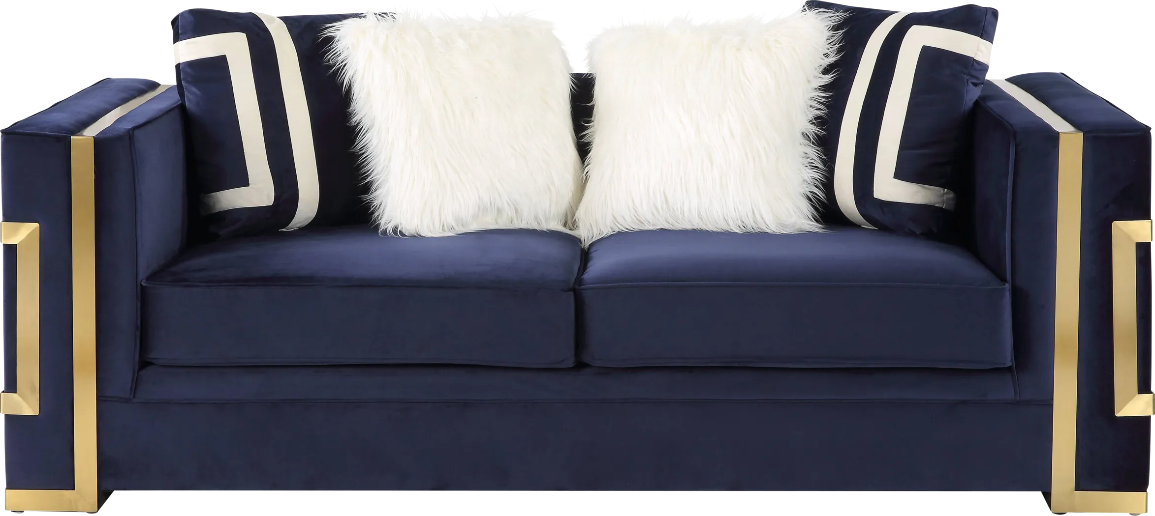 Catowba Blue Loveseat with Four Pillows - Thumbnail - Image 3