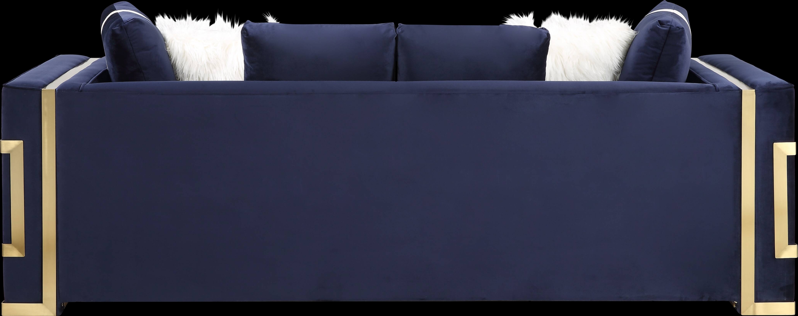Catowba Blue Sofa with Six Pillows - Thumbnail - Image 5