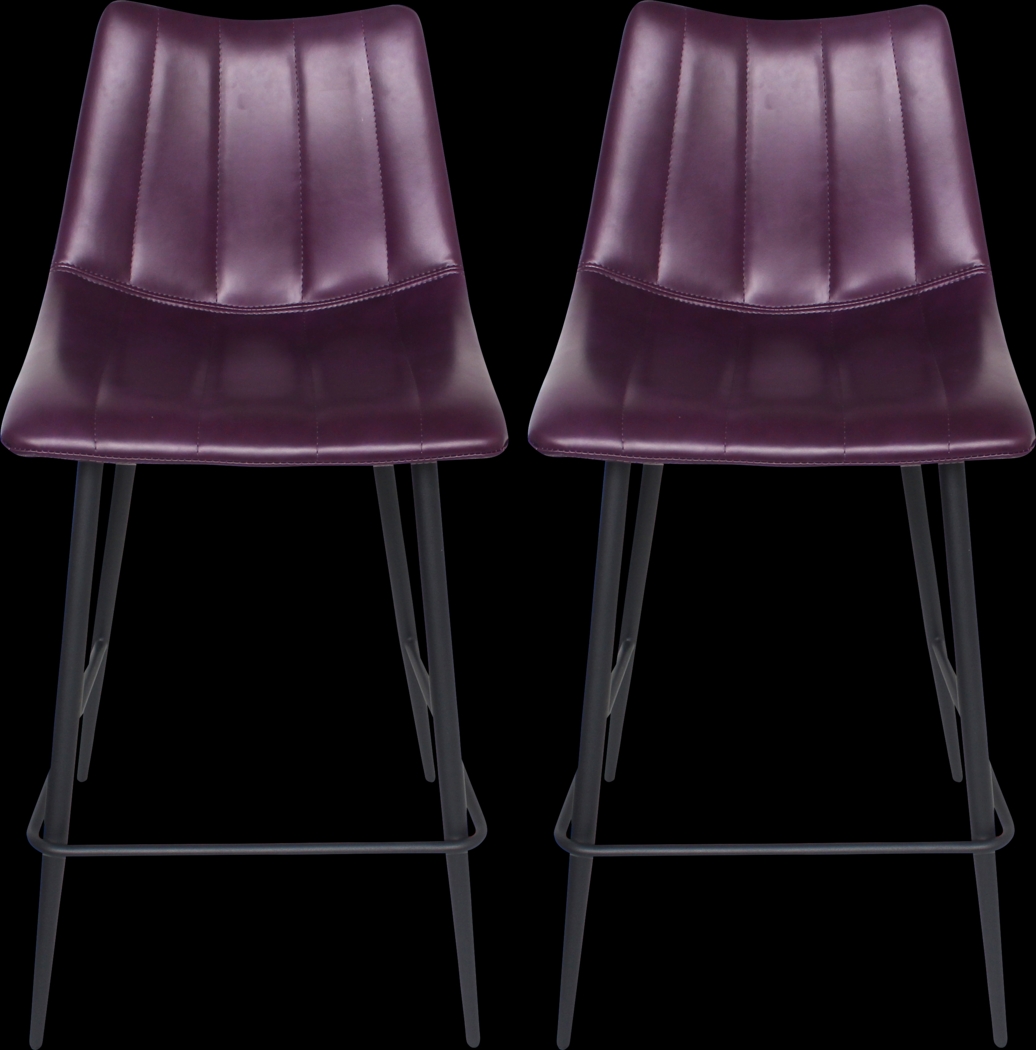 Catron Purple Counter Height Stool (Set of 2) - Thumbnail - Image 1