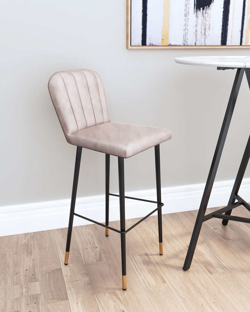 Cauldwell Gray Bar Height Stool, Set of 2 - Thumbnail - Image 3