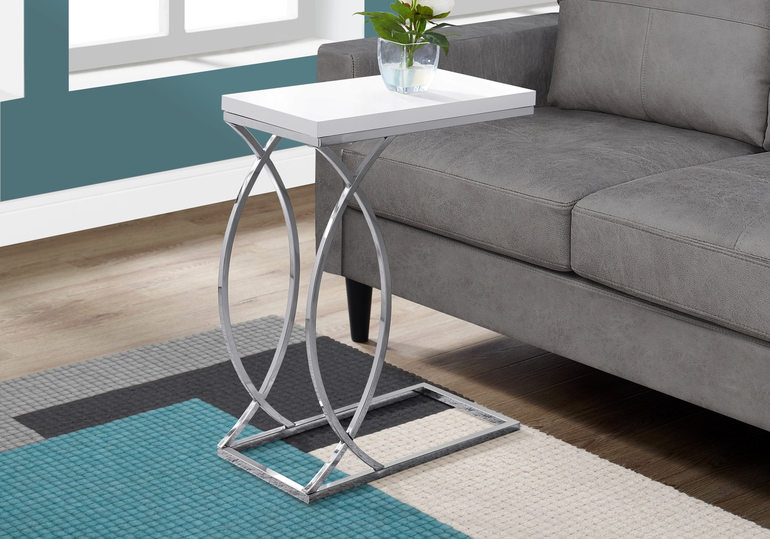 Cauley White Accent Table - Thumbnail - Image 2