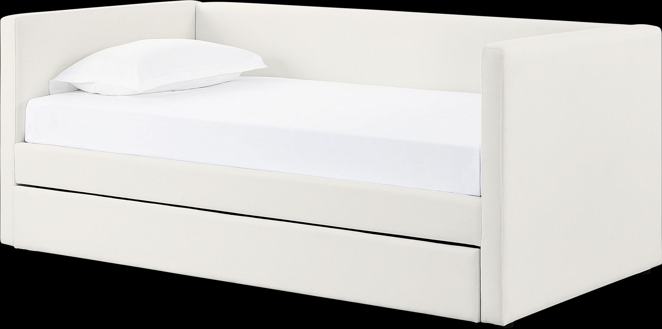 Caulfieldy Cream Twin Daybed with Trundle - Thumbnail - Image 1