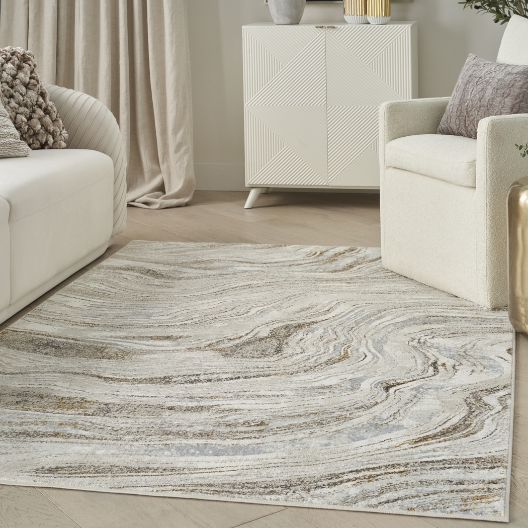 Caulgan Gray/Gold 9' x 12' Rug - Thumbnail - Image 3