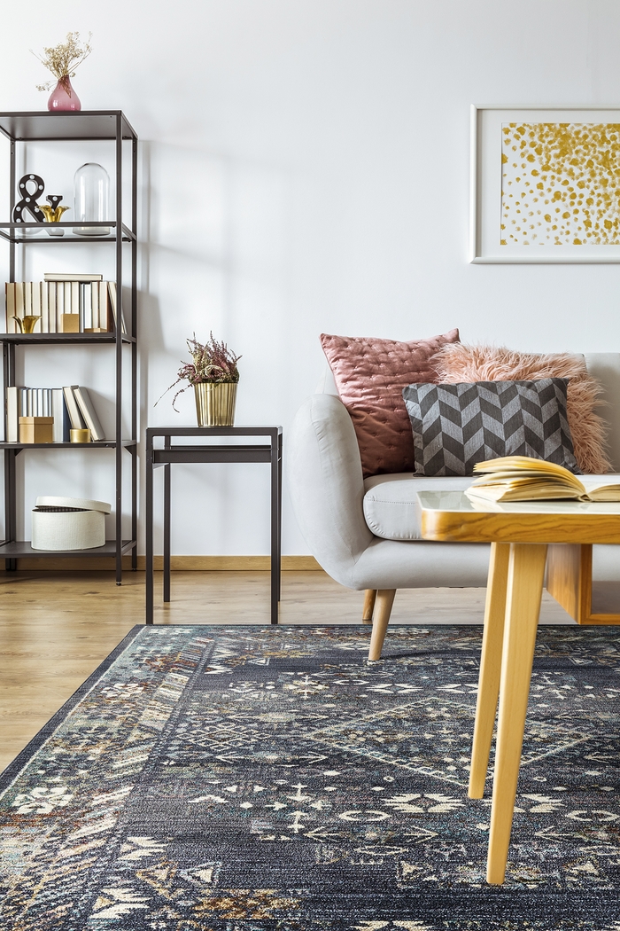 Cauna Navy 5'3 x 7'10 Rug - Thumbnail - Image 2