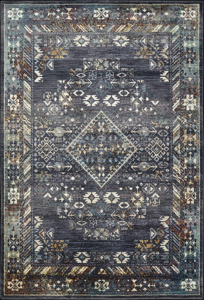 Cauna Navy 5'3 x 7'10 Rug - Thumbnail - Image 1