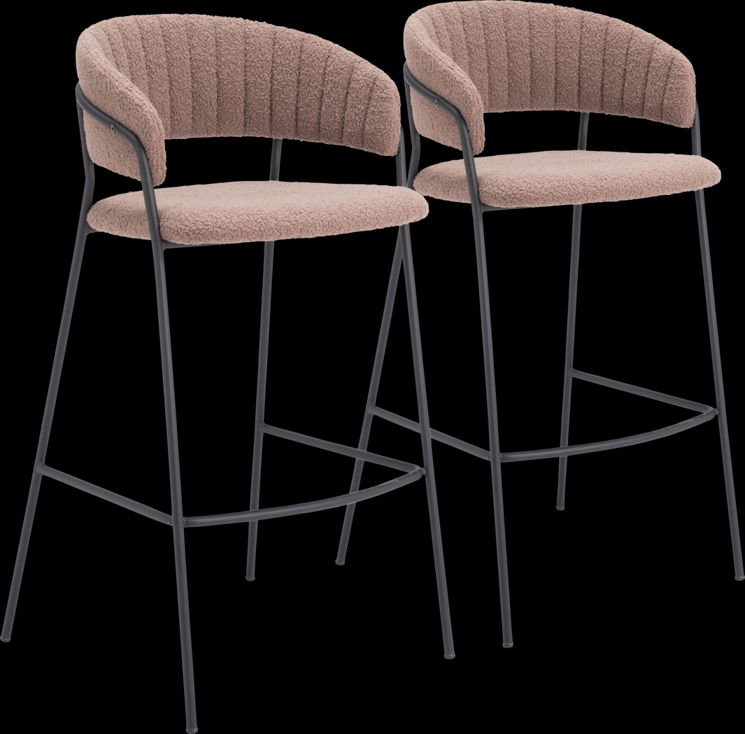 Causbie Brown Barstool, Set of 2 - Thumbnail - Image 1