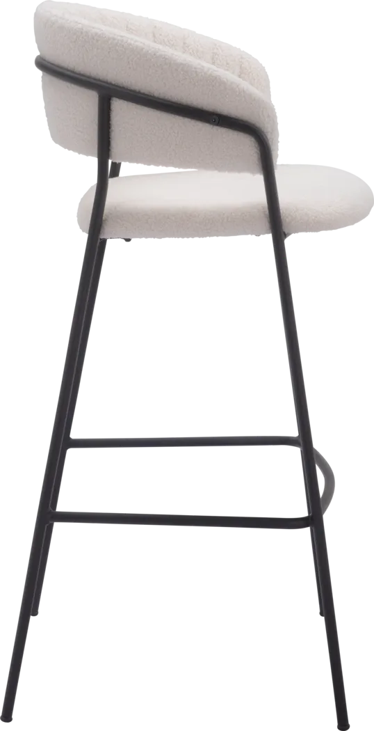 Causbie White Barstool, Set of 2 - Thumbnail - Image 7