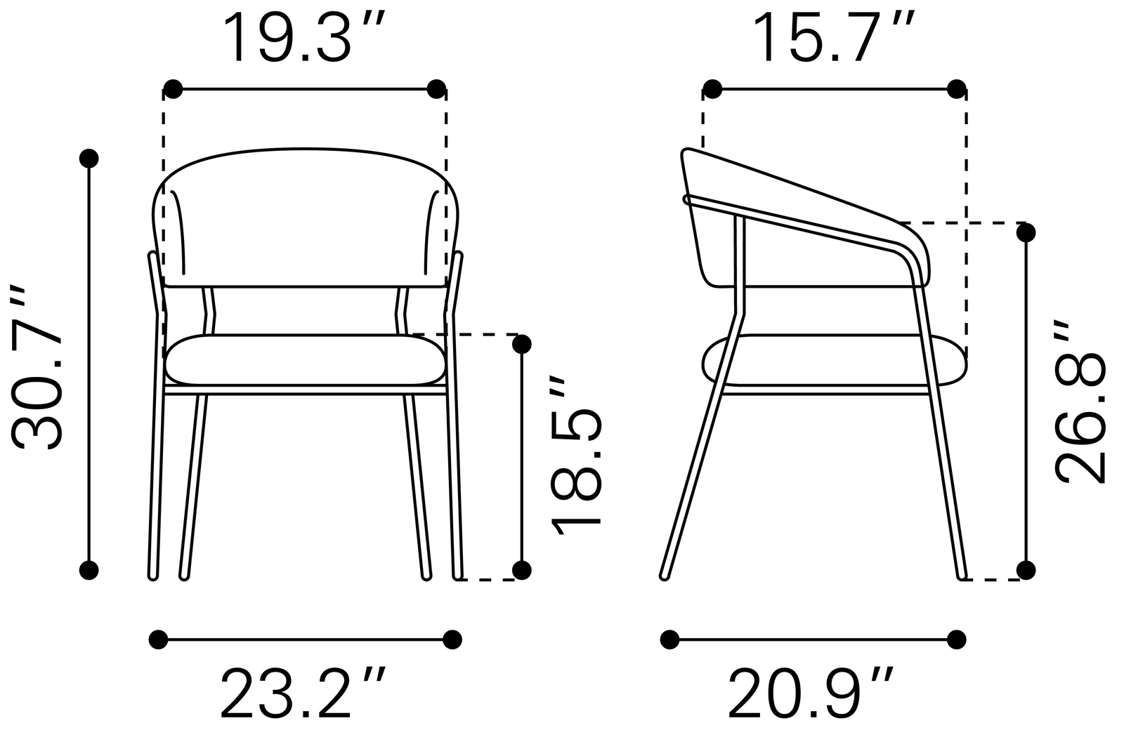 Causbie White Side Chair, Set of 2 - Thumbnail - Image 10