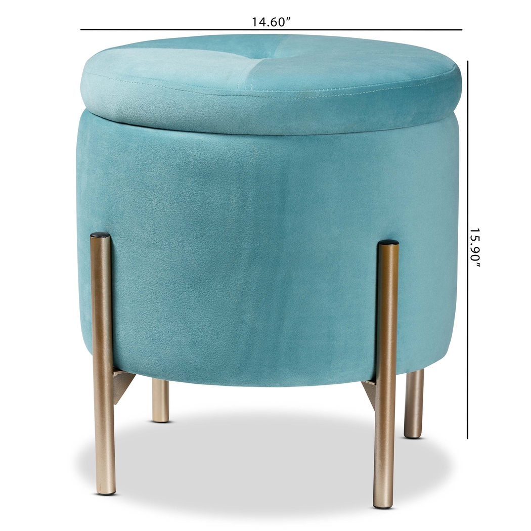 Causton Blue Ottoman - Thumbnail - Image 8