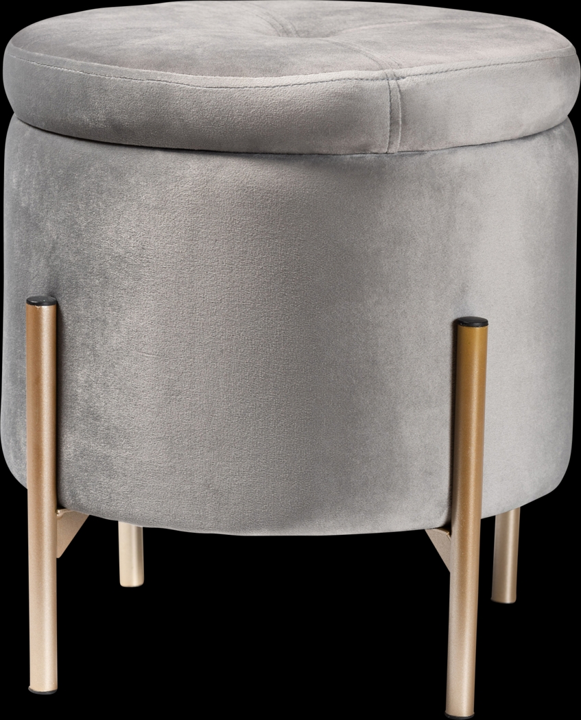 Causton Gray Ottoman - Thumbnail - Image 1