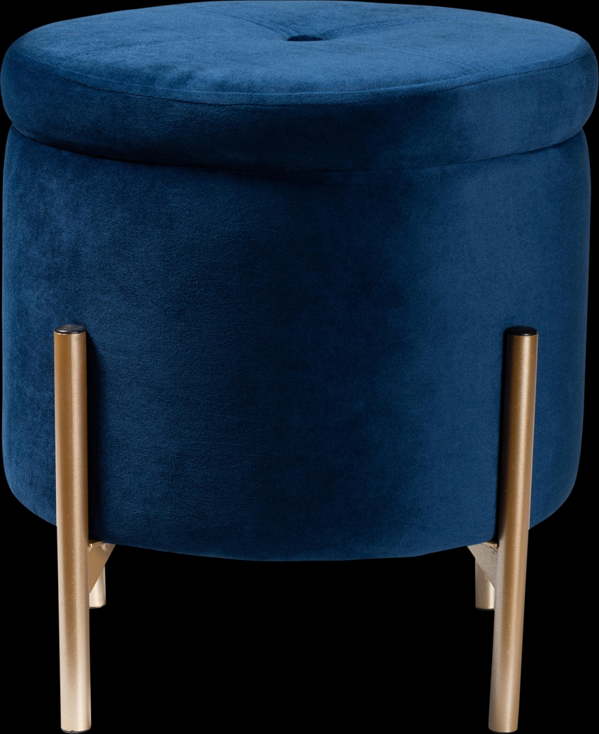 Causton Navy Ottoman - Thumbnail - Image 3