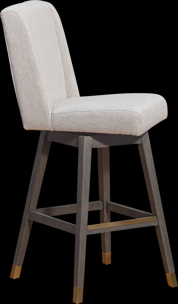 Cauthorn Beige Swivel Bar Stool - Thumbnail - Image 4