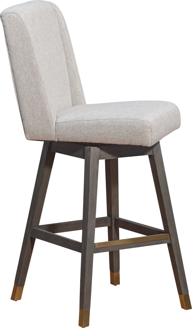 Cauthorn Beige Swivel Barstool - Thumbnail - Image 4