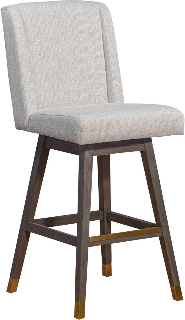 Cauthorn Beige Swivel Barstool - Thumbnail - Image 1