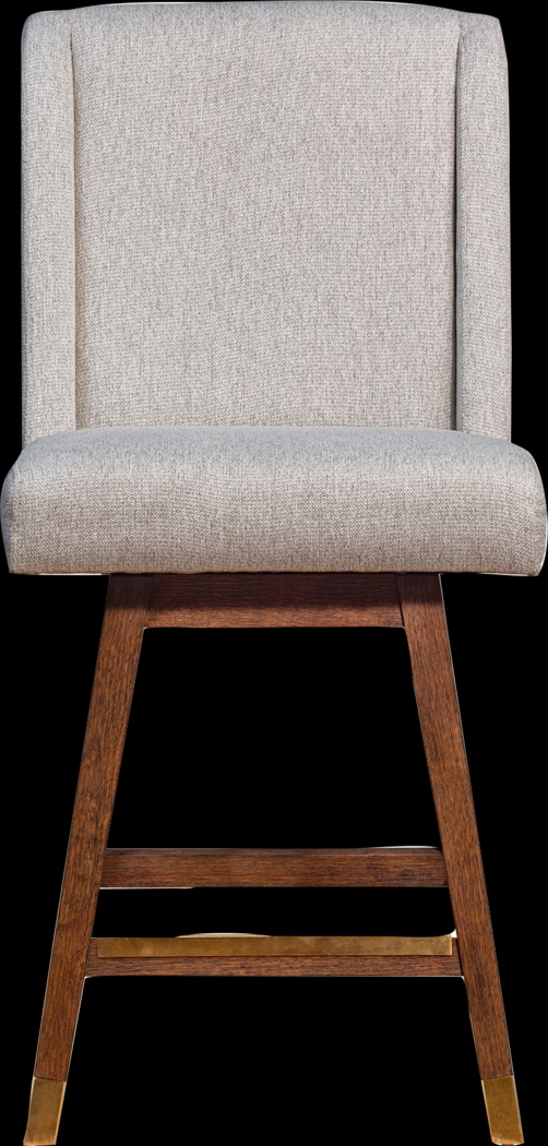 Cauthorn Beige Swivel Counter Stool - Thumbnail - Image 3