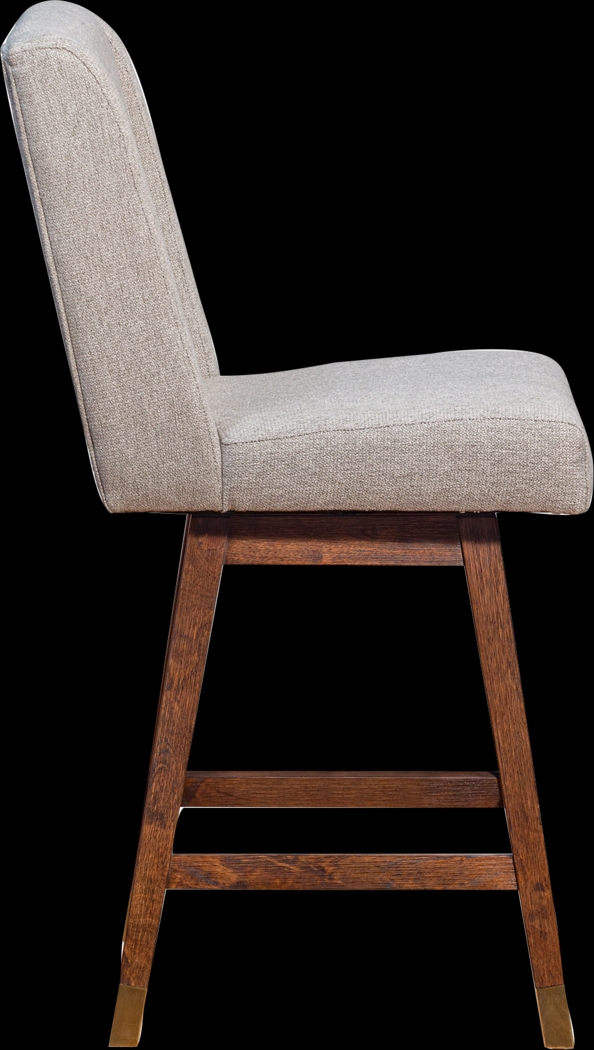 Cauthorn Beige Swivel Counter Stool - Thumbnail - Image 5