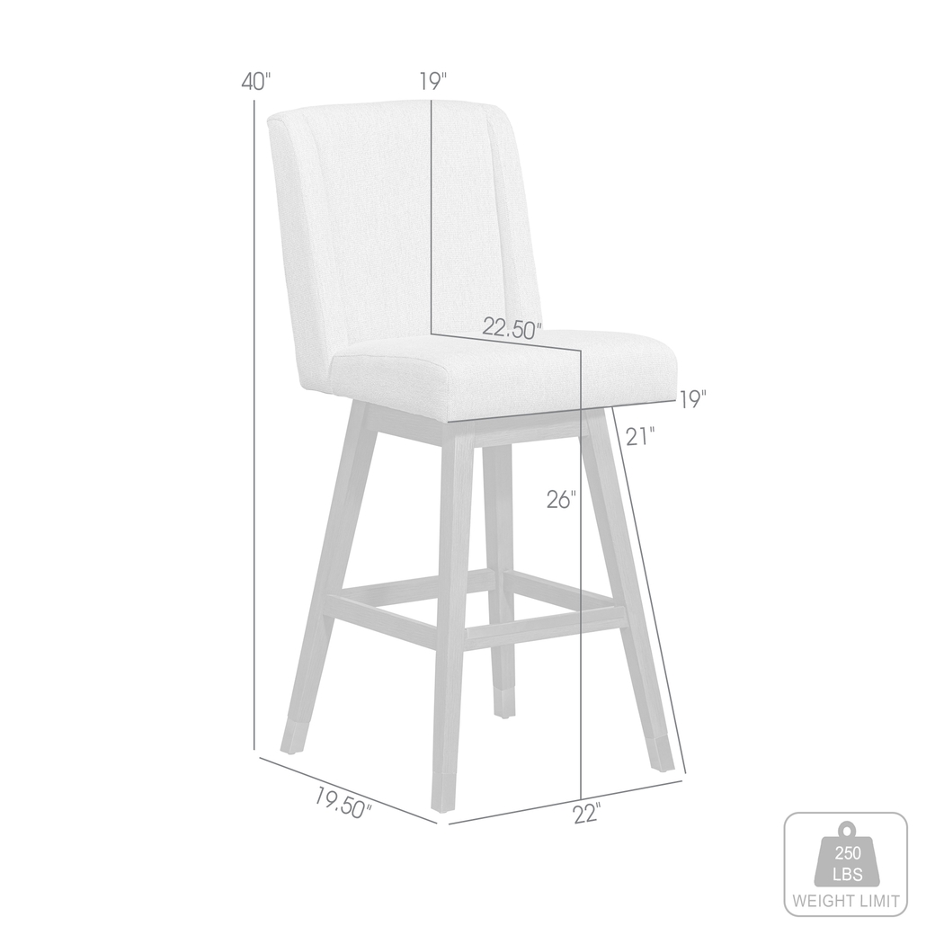 Cauthorn Beige Swivel Counter Stool - Thumbnail - Image 10