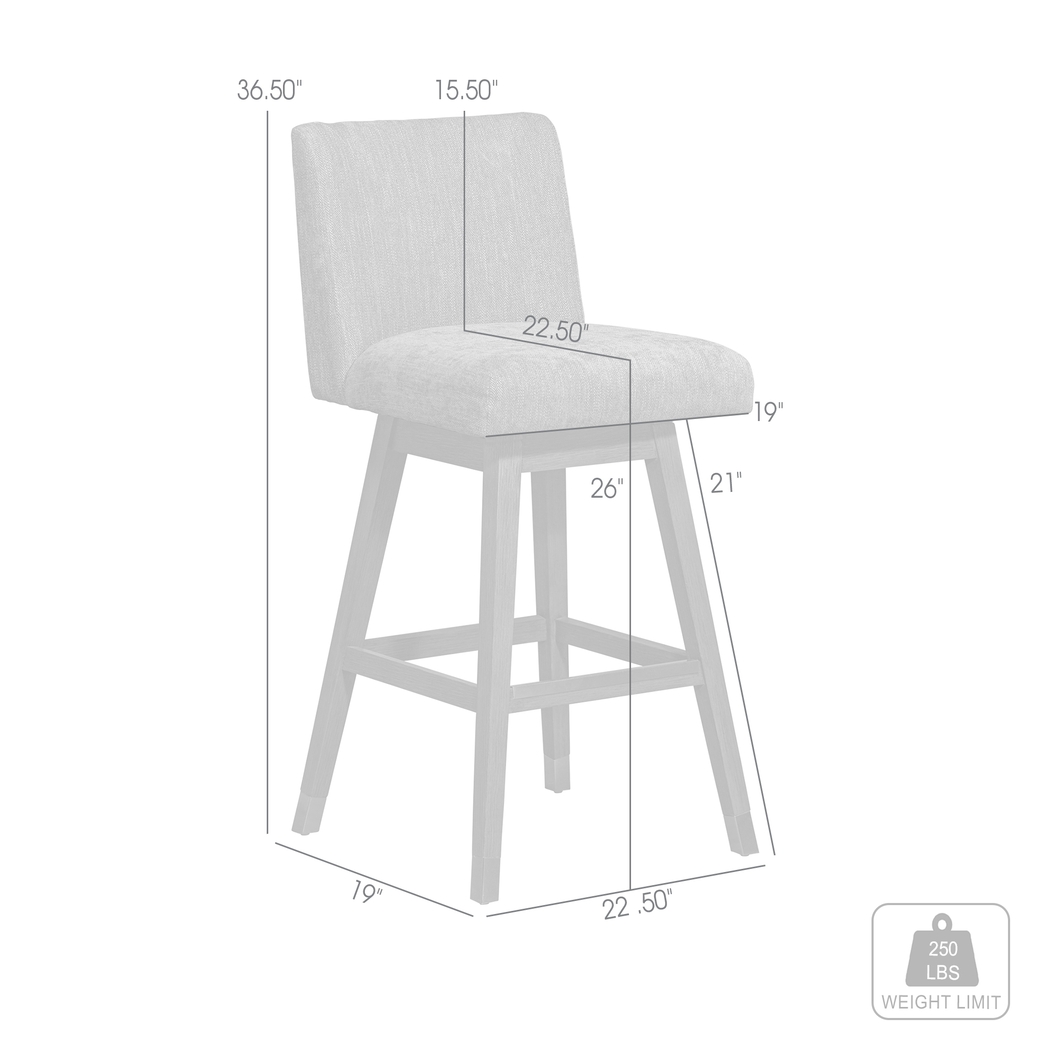 Cauthorn Gray Swivel Barstool - Thumbnail - Image 10