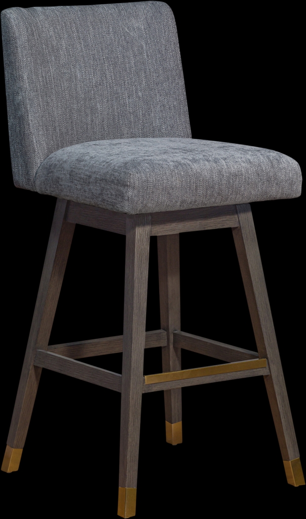 Cauthorn Gray Swivel Barstool - Thumbnail - Image 1