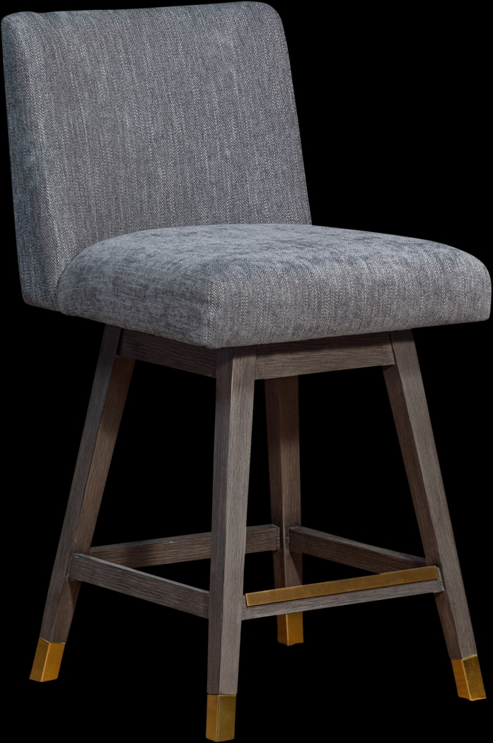 Cauthorn Gray Swivel Counter Stool - Thumbnail - Image 1