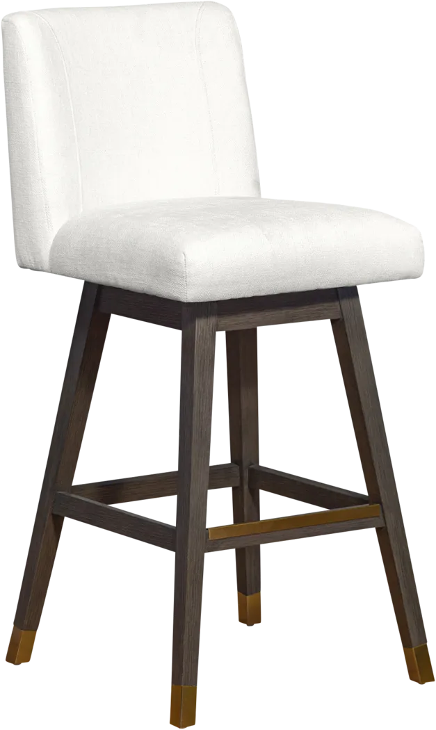 Cauthorn Ivory Swivel Barstool - Thumbnail - Image 1