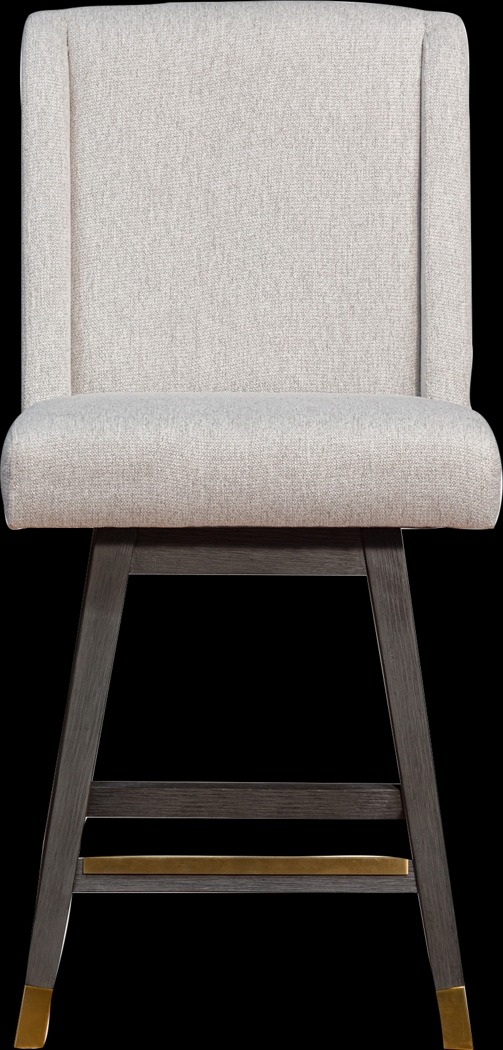 Cauthroun Beige Swivel Counter Stool - Thumbnail - Image 3
