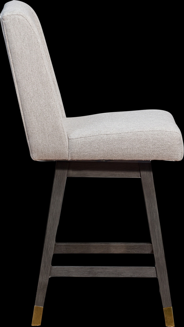 Cauthroun Beige Swivel Counter Stool - Thumbnail - Image 5