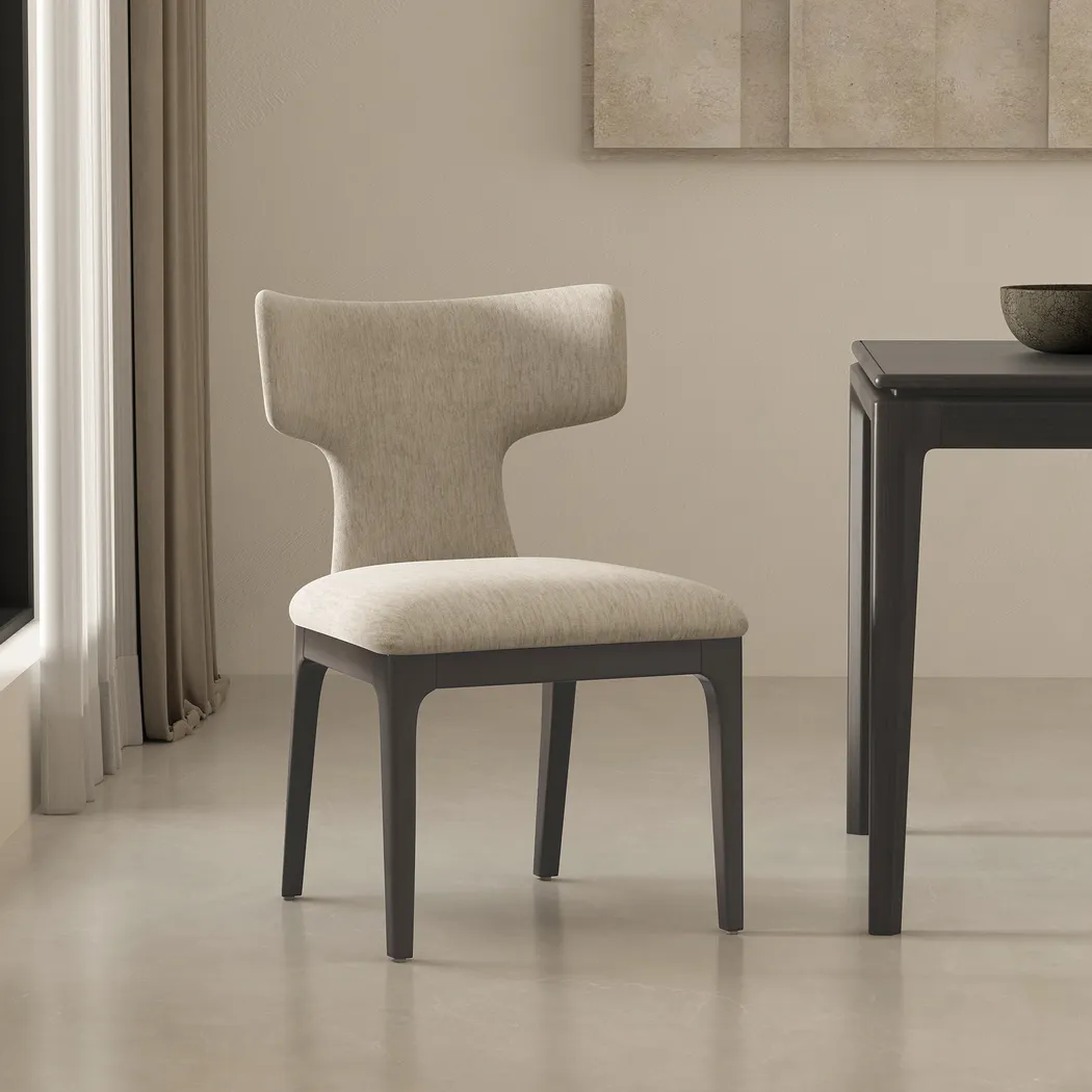 Cautri Gray Side Chair, Set of 2 - Thumbnail - Image 2