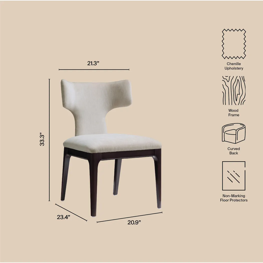 Cautri Gray Side Chair, Set of 2 - Thumbnail - Image 4