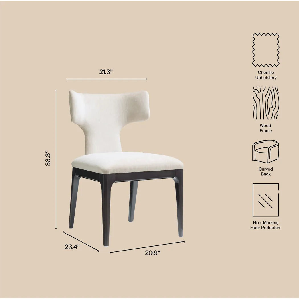Cautri White Side Chair, Set of 2 - Thumbnail - Image 7