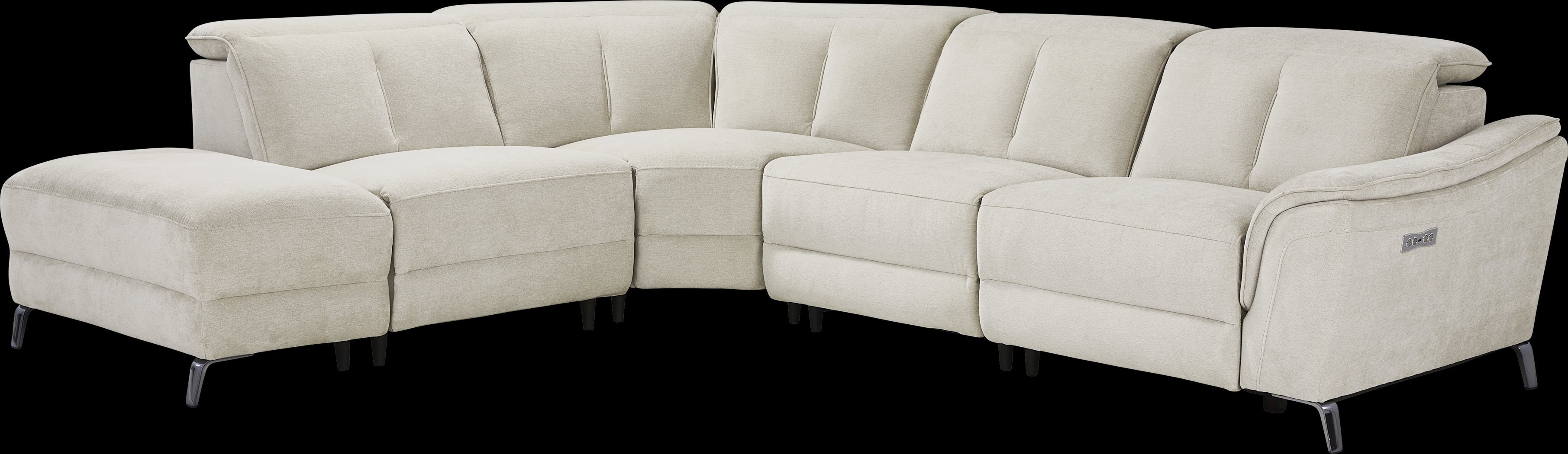 Cavani Gray 8 Pc Dual Power Reclining Sectional Living Room - Thumbnail - Image 3