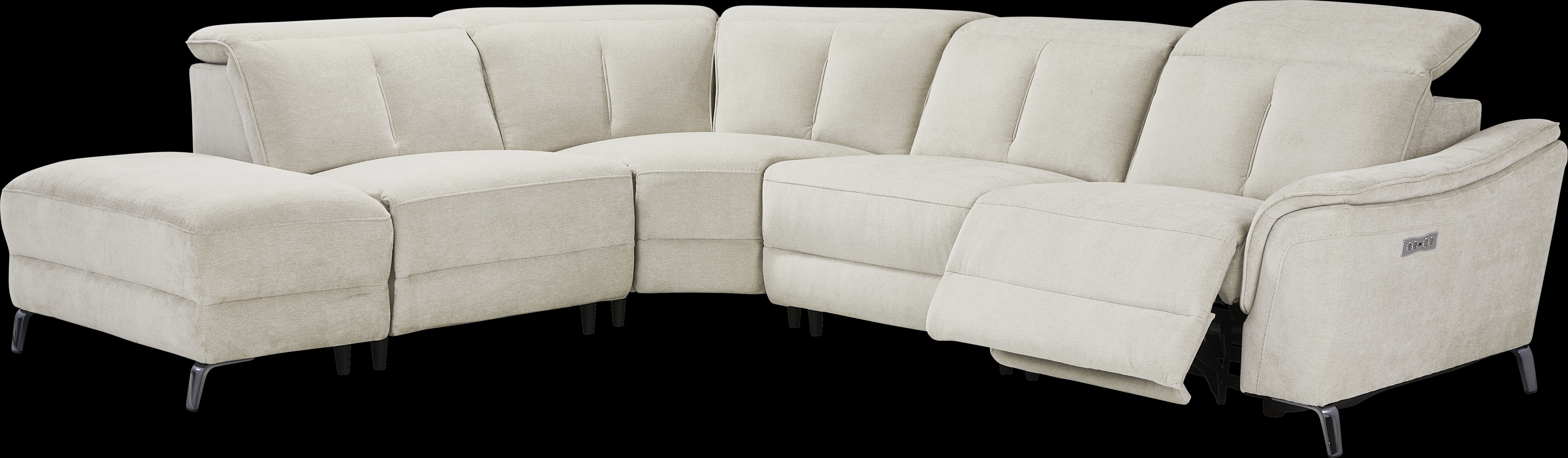 Cavani Gray 8 Pc Dual Power Reclining Sectional Living Room - Thumbnail - Image 2