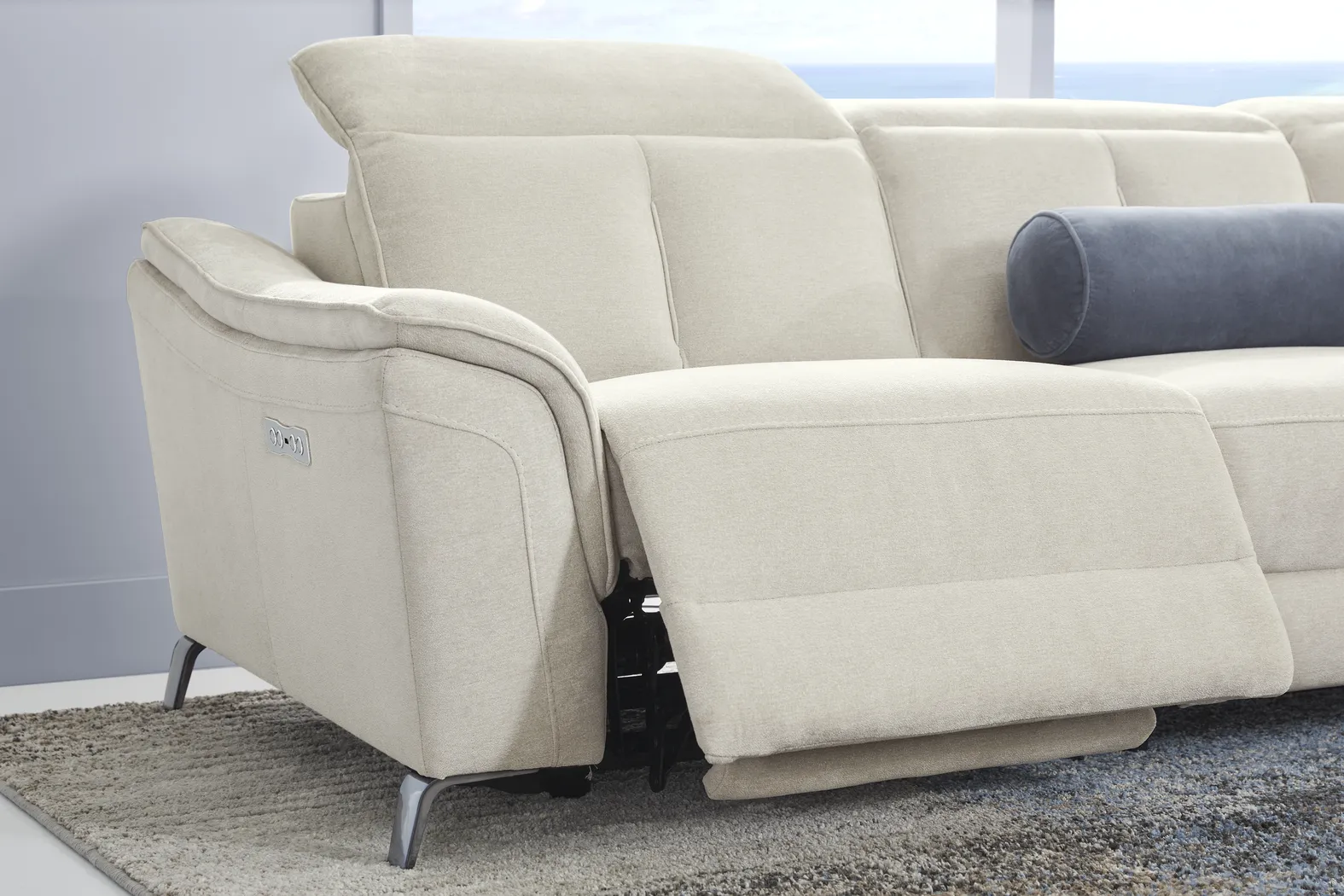 Cavani Gray 5 Pc Dual Power Reclining Sectional - Thumbnail - Image 4