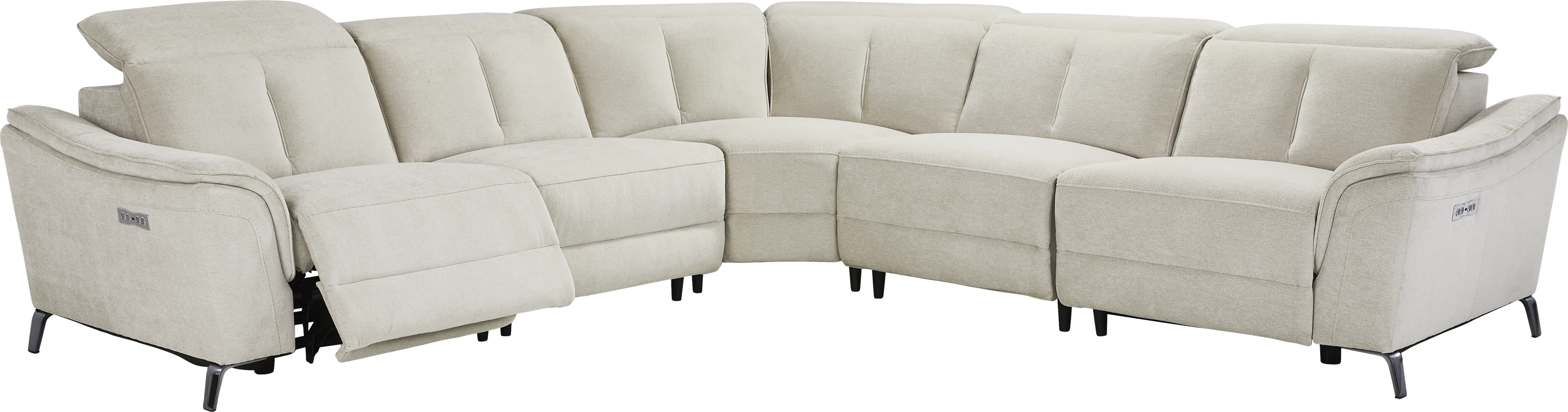 Cavani Gray 5 Pc Dual Power Reclining Sectional - Thumbnail - Image 1