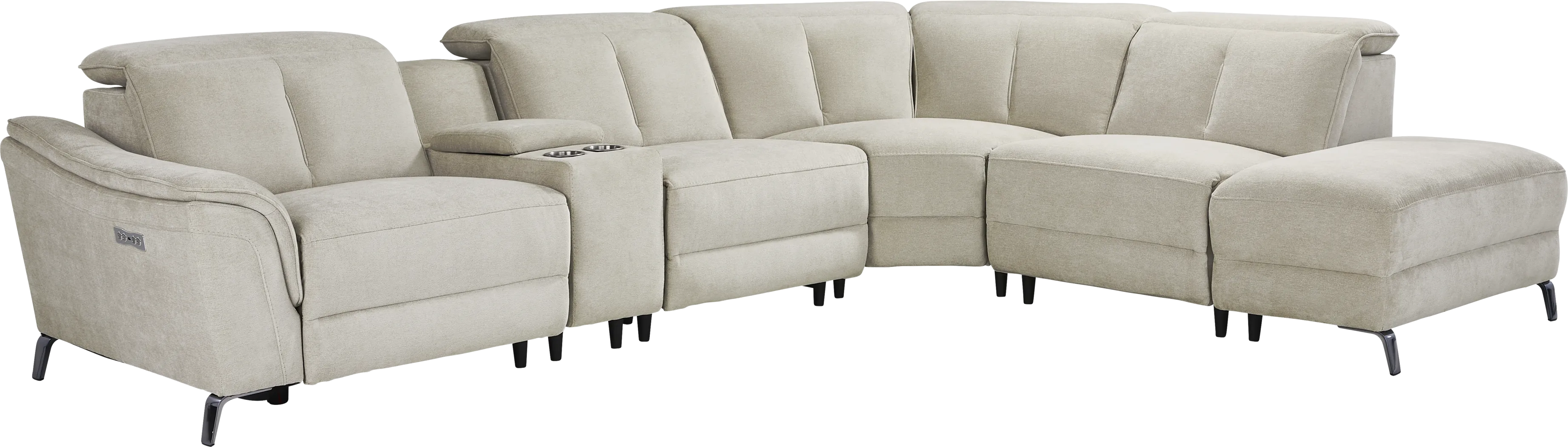 Cavani Gray 9 Pc Dual Power Reclining Sectional Living Room - Thumbnail - Image 3