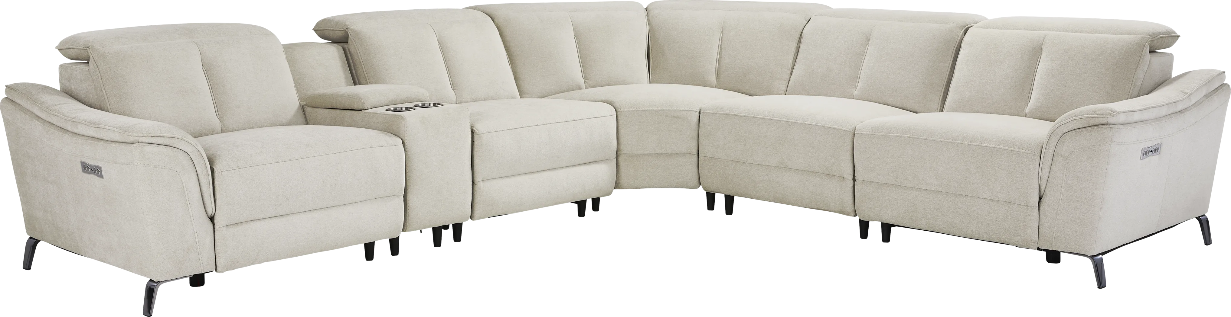 Cavani Gray 9 Pc Dual Power Reclining Sectional Living Room - Thumbnail - Image 3